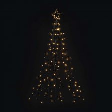 LED vianočný kovový strom, 180cm, vonkajšia, teplá b., čas.