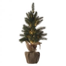 LED vianočný stromček, 52cm, 2× AA, vnútorný, teplá biela