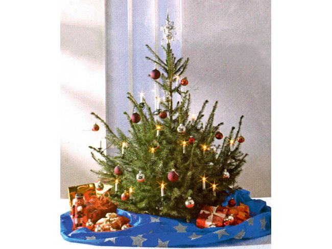 Vianočná deka pod stromček, modrá