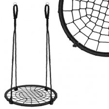 Hojdací kruh pavučina - 100 cm - čierny