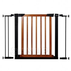 SPRINGOS Bezpečnostná bariérová zabrána pre schody a dvere - čierno-hnedá - 75-103 cm