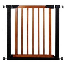 SPRINGOS Bezpečnostná bariérová zábrana pre schody a dvere - čierno-hnedá - 75-82 cm