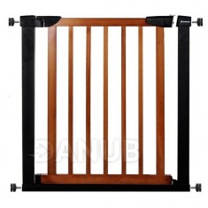 SPRINGOS Bezpečnostná bariérová zábrana pre schody a dvere - čierno-hnedá - 75-82 cm