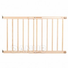 SPRINGOS Bezpečnostná bariérová zábrana pre schody a dvere - drevená - 72-122 cm
