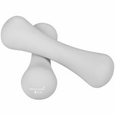 SPRINGOS Fitness činky neoprénové 3kg sivé - 2ks