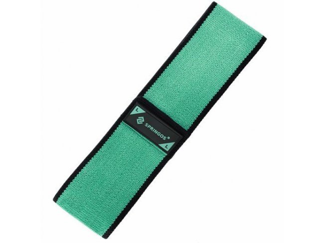 SPRINGOS Fitness guma na cvičenie Hip Band - L - 2x43 cm - zelená
