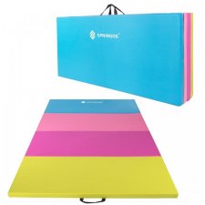 SPRINGOS Fitness gymnastická podložka skladaná 240cm - farebná
