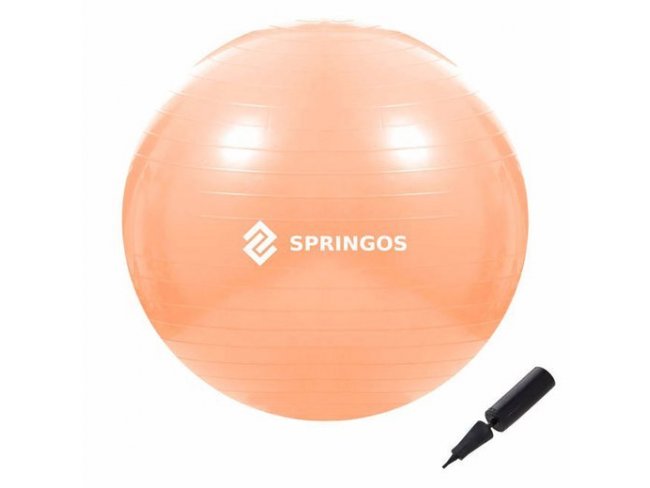 SPRINGOS Fitness lopta - 55cm - oranžová