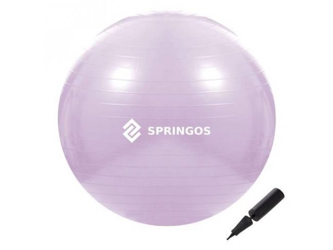 SPRINGOS Fitness lopta - 65cm - fialová