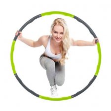 SPRINGOS Hula hop Clasic masážny sivo-zelený - 100cm
