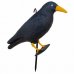 SPRINGOS Odpudzovač plašič vtákov stojaca vrana -11x39x18,5cm čierna so žltým zobákom