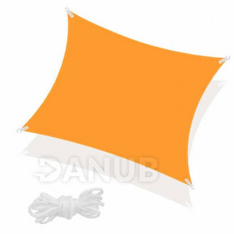 Tieniaca plachta štvorec 500x500cm - oranžová