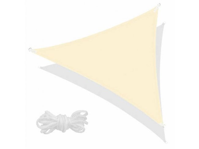 SPRINGOS Tieniaca plachta trojuholník 300x300x300cm - svetlo béžová