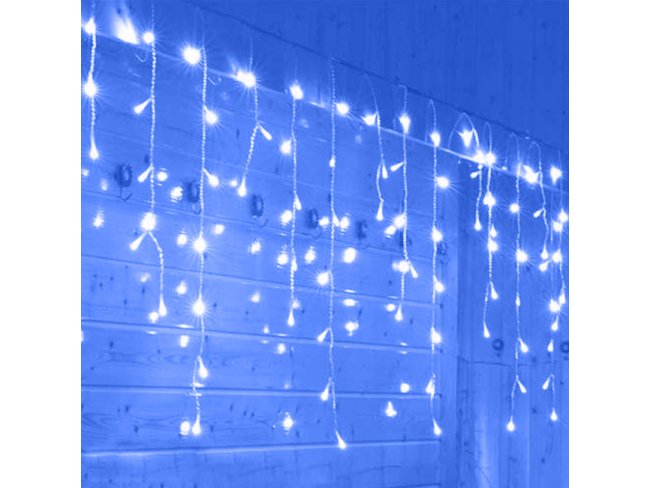 Vianočná LED svetelná záclona vonkajšia - programy - časovač + diaľkový ovládač - 1500LED - 60M Modrá