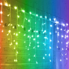 Vianočná LED svetelná záclona na spájanie vonkajšia - programy - časovač + diaľkový ovládač - 500LED - 20M Multicolour