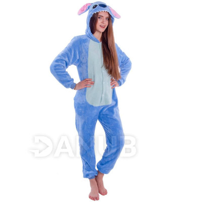 Plyšový overal Kigurumi - vzor Stitch - veľkosť M - 160cm