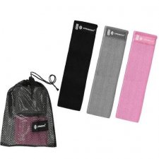 SPRINGOS Fitness guma na cvičenie - sada 3ks - ružová, sivá, čierna