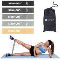 SPRINGOS Fitness guma na cvičenie - sada 5ks - odpor: 1-25kg