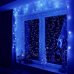 Vianočná led svetelná záclona vnútorná USB - 300 led - programy - ovládač - 3x3m - modrá