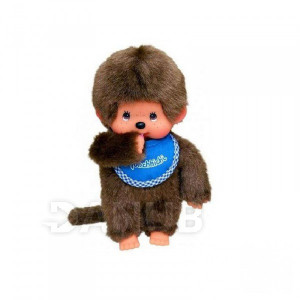 Monchhichi – Mončiči Chlapec s modrým podbradníkom 20 cm