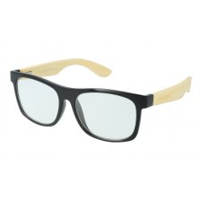 Okuliare na počítač Blue Light drevené Wayfarer Modern Black