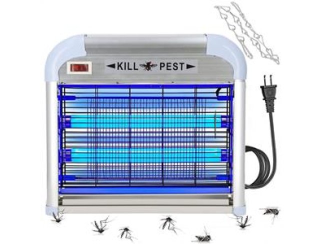 Springos Elektrický lapač hmyzu XL - strieborný