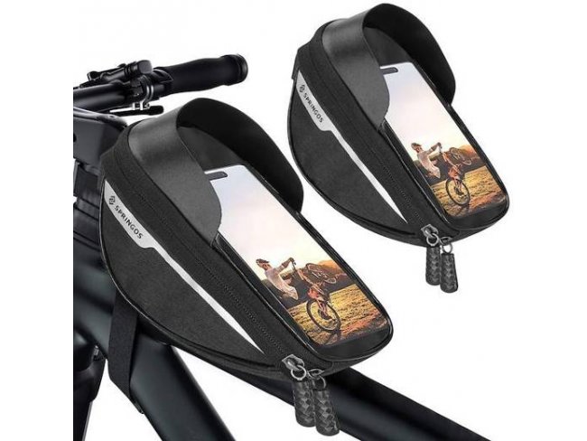 Springos Kapsa na bicykel s držiakom na telefón - vodotesná