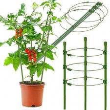 Springos Krúžková podpera pre rastliny a kvety - 60 cm - zelená
