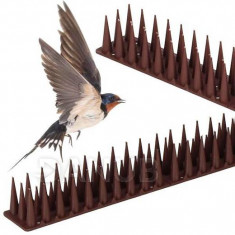 Springos Panely s plastovými hrotmi pre holuby -12 ks hnedá