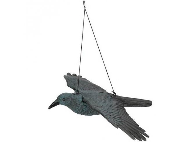 Springos Plašič vtákov - lietajúci havran - 83x45x10cm - čierny