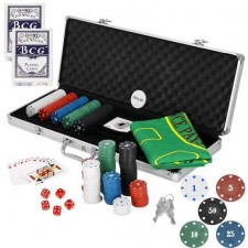 Springos Pokerový set - kufrík + 500 žetónov + kocky + podložka