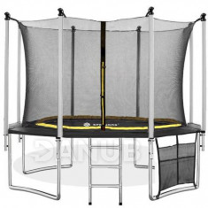 Springos Záhradná trampolína pre deti s vnútornou sieťou a rebríkom - 365 cm