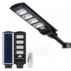 LED solárne pouličné svietidlo 1500W - 6500K - s držiakom a diaľkovým ovládaním - čierne