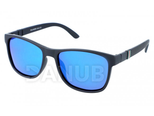 Polarizačné okuliare Neapol - Black/Blue - matné