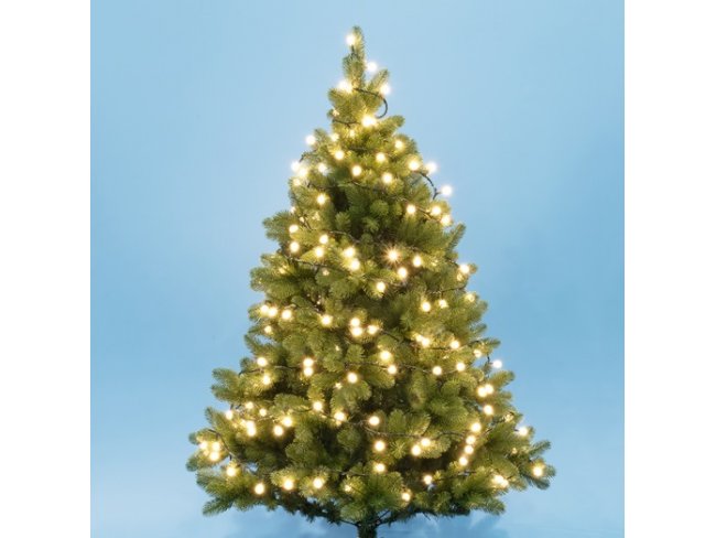 Vianočná LED svetelná reťaz vnútorná - guľky 1,5 cm - 100LED - 8M Teplá biela