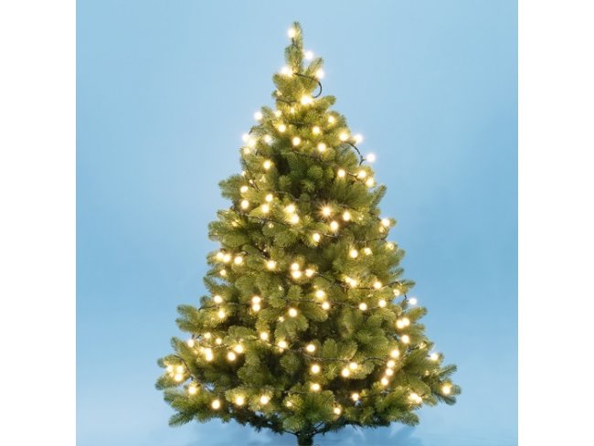 Vianočná LED svetelná reťaz vnútorná - guľky 1,5 cm - 200LED - 16M Teplá biela