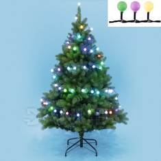 Vianočná LED svetelná reťaz vonkajšia - guľky 2,2 cm - 50LED - 4,9M Multicolour