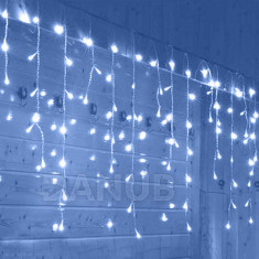 Vianočná LED svetelná záclona vonkajšia + programy - 200LED - 10M Modrá
