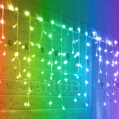 Vianočná LED svetelná záclona vonkajšia + programy - 200LED - 10M Multicolour