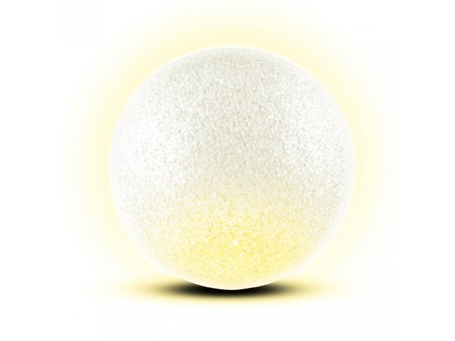 Dekorácia, EVA guľa, 2 teplej bielej LED, Ø15 cm