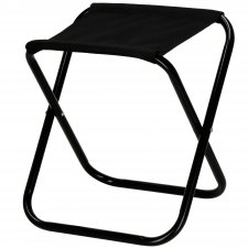 Turistická kempingová stolička skladacia - čierna