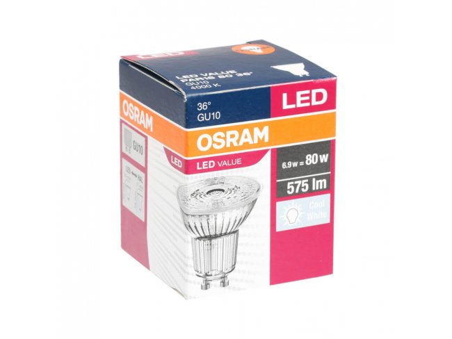 LED žiarovka GU10 OSRAM, 6,9W - Neutrálna biela