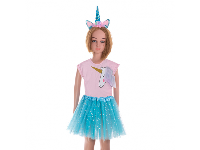 Kostým na karneval: Baletka Jednorožec - modrý