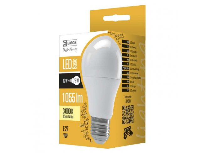 LED žiarovka Basic A60 12W E27 teplá biela