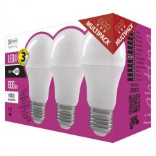 LED žiarovka Classic A60 9W E27 neutrálna biela - 3ks
