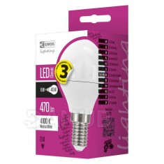 LED žiarovka Classic mini globe 6W E14 neutrálna biela