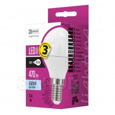 LED žiarovka Classic mini globe 6W E14 studená biela