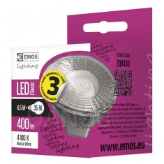 LED žiarovka Classic MR16 4,5W GU5,3 neutrálna biela