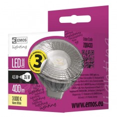 LED žiarovka Classic MR16 4,5W GU5,3 teplá biela