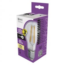LED žiarovka filament A60 A++ 4W E27 teplá biela